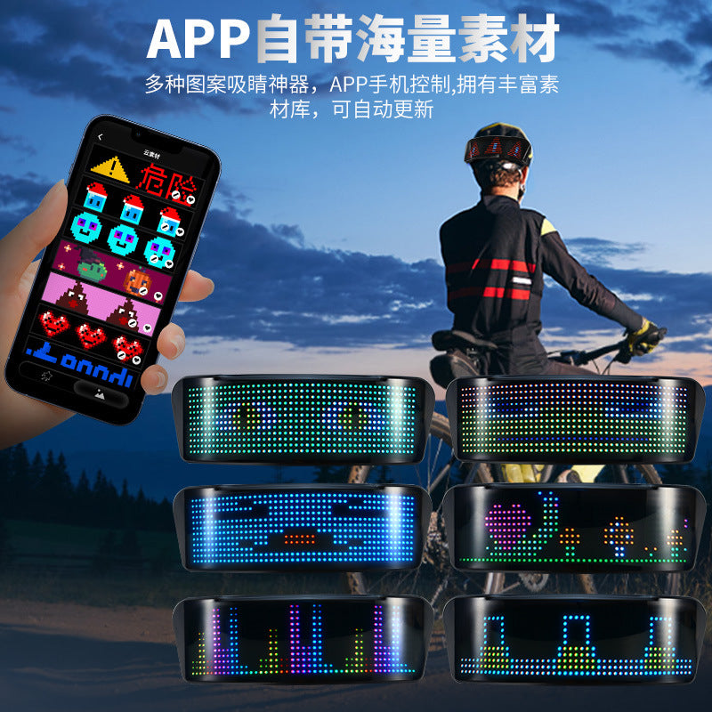Helmet display LED customible editing sensing cycling motorcycle light helmet screen bicycle motorcycle