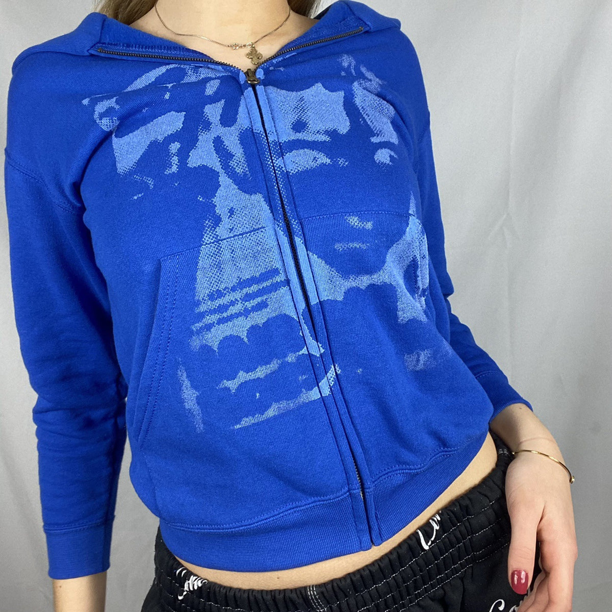 European and American fashion hooded zipper cardigan 2021 Amazon cross-border women's casual loose print hoodie w