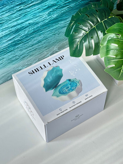 Shell lamp, corrugated Northern light projection lamp, bedroom starry sky projection atmosphere lamp, multi-functional shell lamp