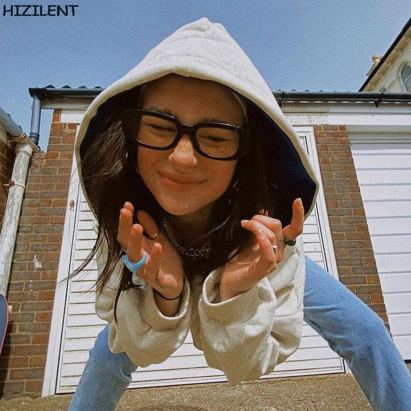 new European and American autumn and winter women's Y2K letter printed hoodie hoodie coat