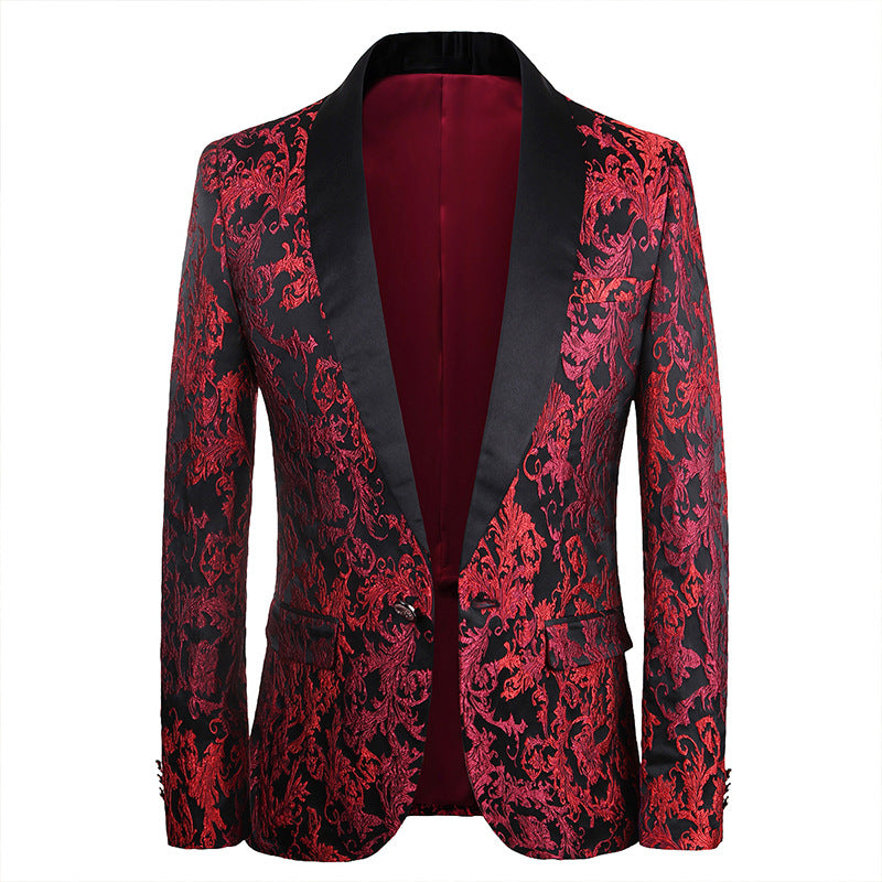 British Court Style Jacquard Suit - Large Size