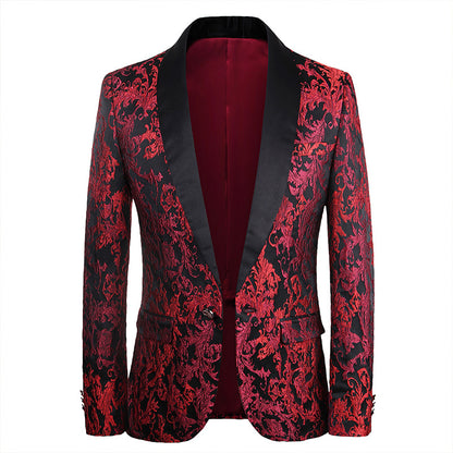 British Court Style Jacquard Suit - Large Size