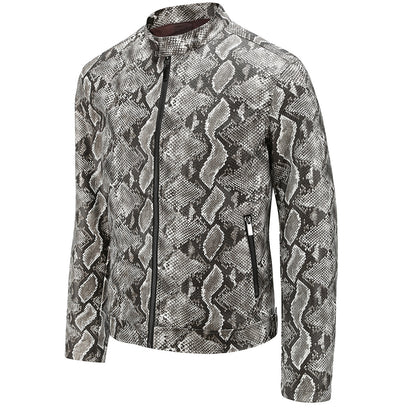 Men's Snakeskin-Print Jacket