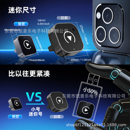 Vehicle-to-machine interconnection box with heat dissipation holes, horizontal ertion 2in1 wireless caplay box, Android auto converter