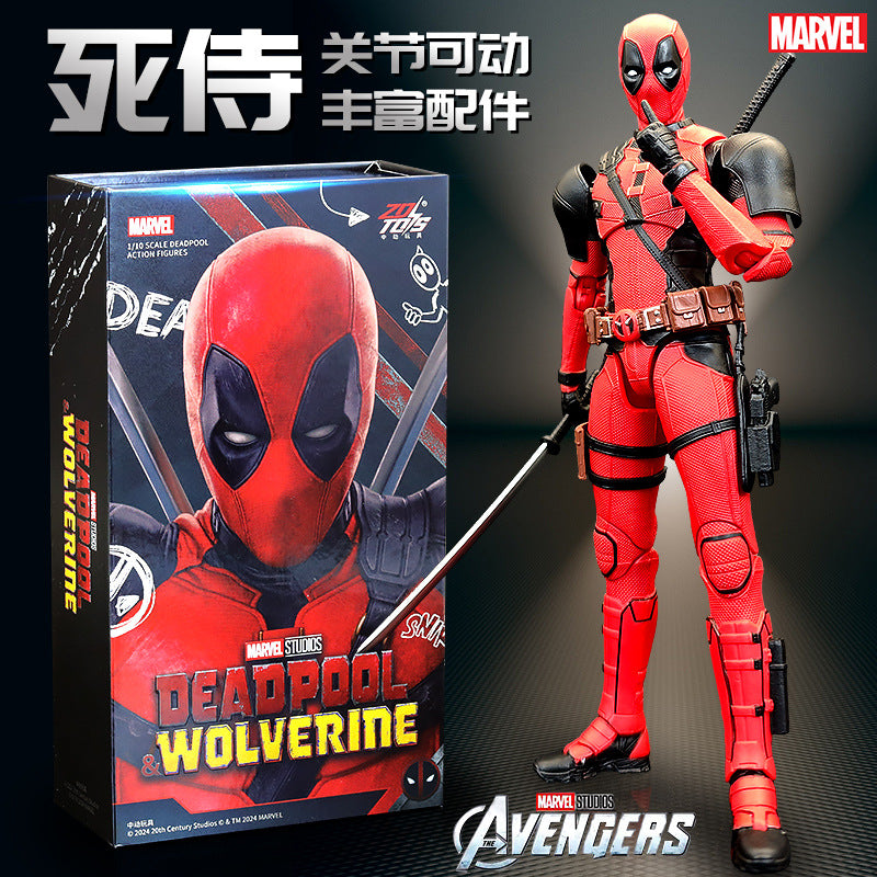 "Zhongdong Gangwolf Action Figure Deadpool and Gangwolf 3 figurine Model for boys' toys.
