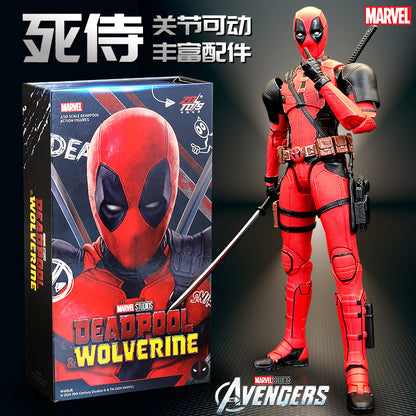 "Zhongdong Gangwolf Action Figure Deadpool and Gangwolf 3 figurine Model for boys' toys.