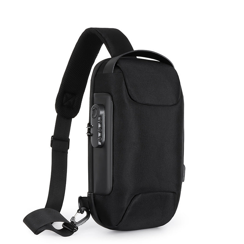 Password lock anti-theft men's bag, men's chest bag, casual all backpack, single-shoulder crossbody bag, motorcycle bag, cycling bag