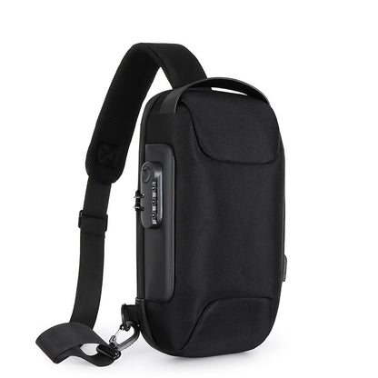 Password lock anti-theft men's bag, men's chest bag, casual all backpack, single-shoulder crossbody bag, motorcycle bag, cycling bag