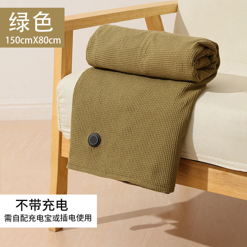 Electrically heated outdoor shawl usb charging cover blanket for warmth and body heating