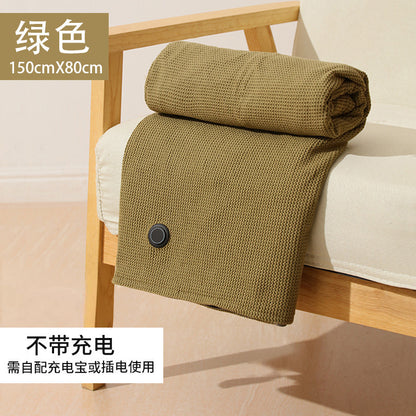 Electrically heated outdoor shawl usb charging cover blanket for warmth and body heating