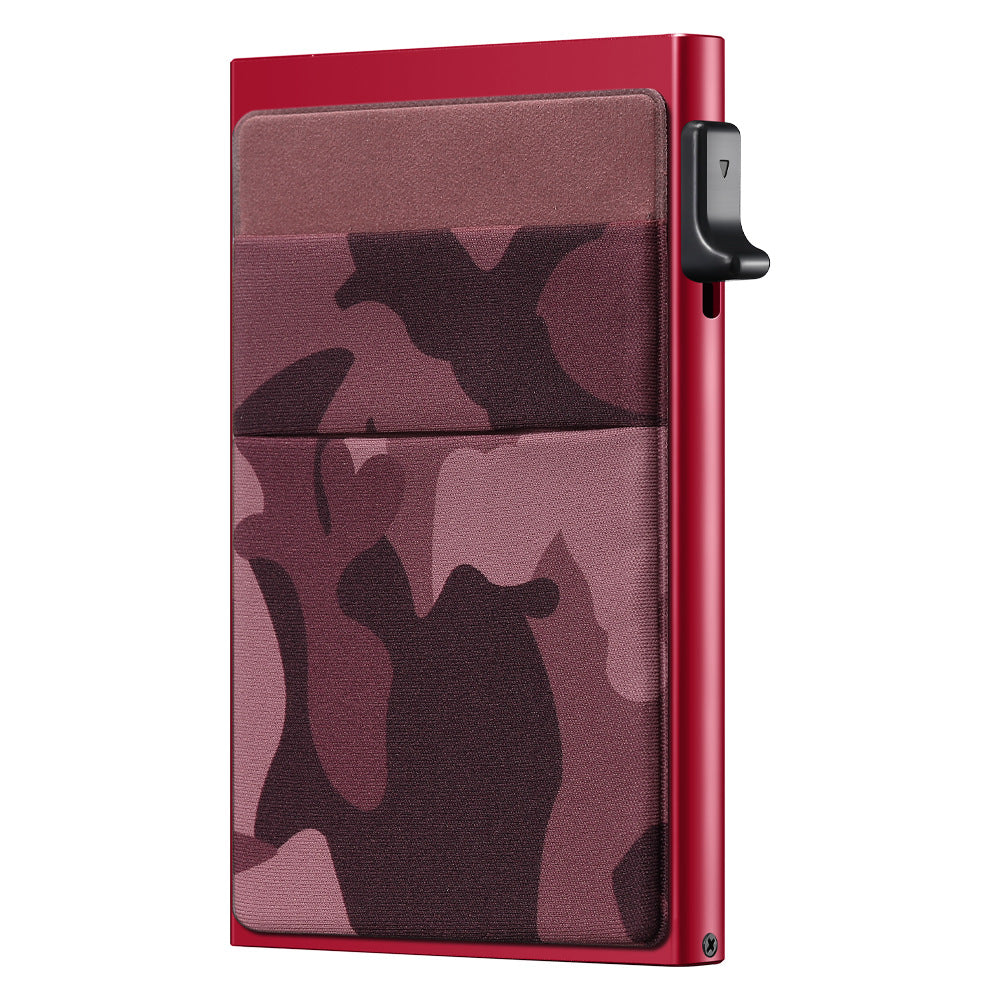 Men's ultra-thin RFID protective wallet card holder aluminum side-pushing card box