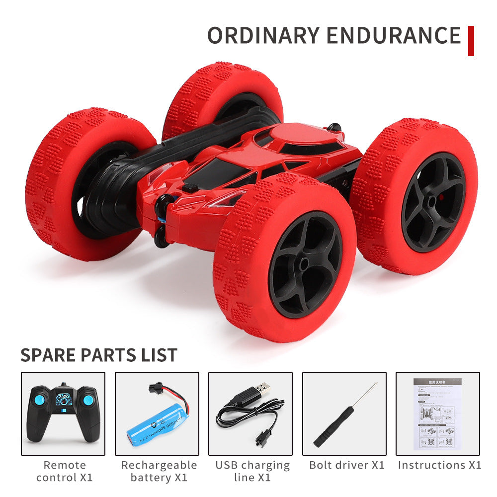 ActionRacer - Dobbeltsidet stunt-RC racerbil med fjernbetjening