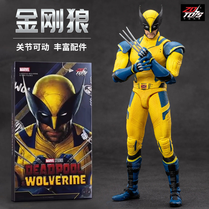 "Zhongdong Gangwolf Action Figure Deadpool and Gangwolf 3 figurine Model for boys' toys.