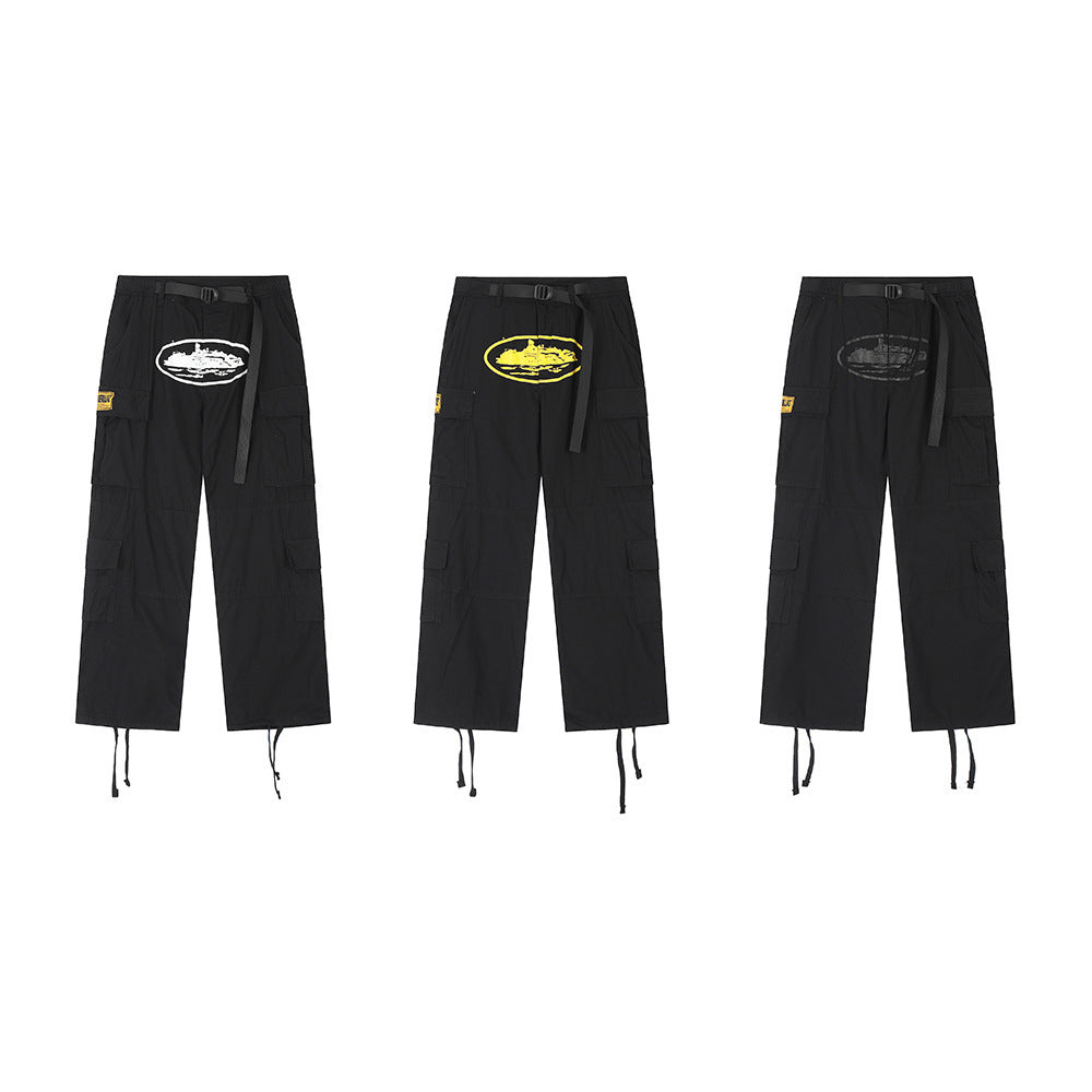 Men's Relaxed-Fit Graphic Cargo Pants
