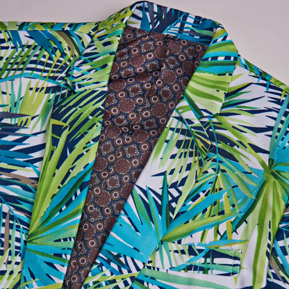 Men's Slim Fit Floral Suit Jacket - Hawaiian Style