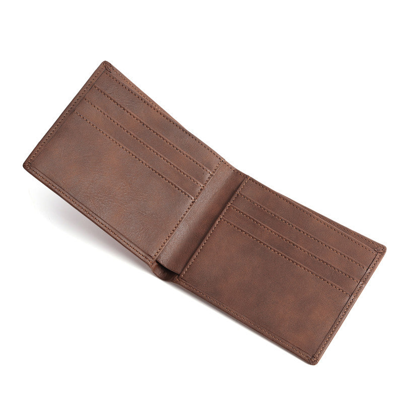 VP engraved wallet shopifyPU leather men's wallet horizontal