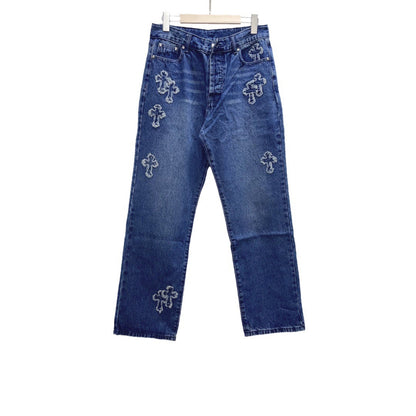 Blue Jeans with Distressed Detailing