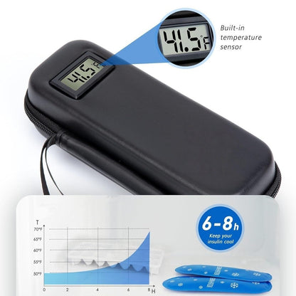 ulin cooler with temperature display - Cooler suitcase with 2 TSA