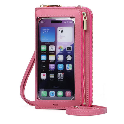 This year's touch-screen mobile phone bag is a multi-functional, multi-functional, single-shoulder transparent mini wallet and mobile phone bag that can be crossed at an Angle