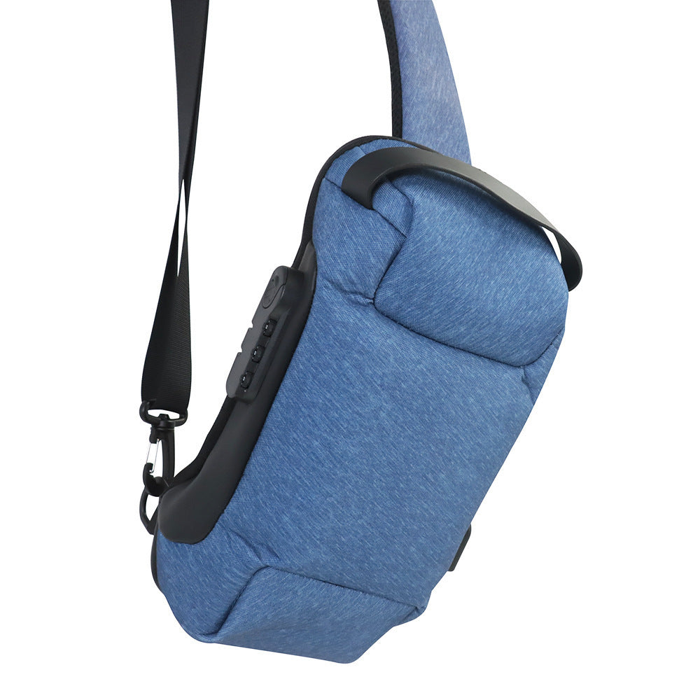 Password lock anti-theft men's bag, men's chest bag, casual all backpack, single-shoulder crossbody bag, motorcycle bag, cycling bag