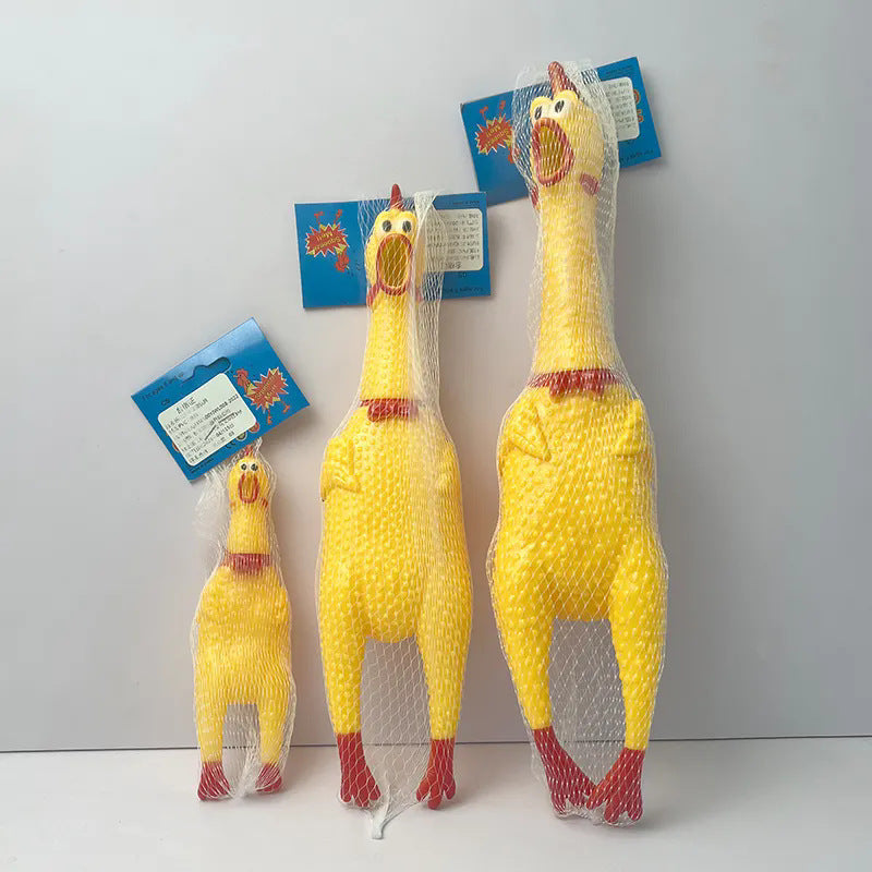 Screaming chicken, screaming despair chicken, crowing chicken, relieving boredom and stress chicken, pranking and venting chicken, pet toys