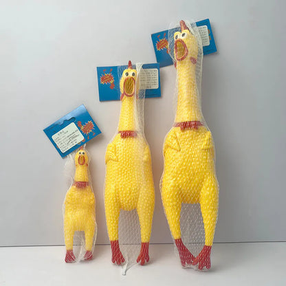 Screaming chicken, screaming despair chicken, crowing chicken, relieving boredom and stress chicken, pranking and venting chicken, pet toys