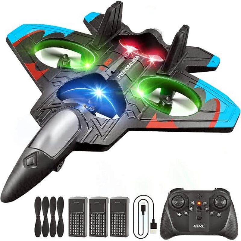 Children's remote-controlled fighter jets, remote-controlled aircraft, charging, shock-resistant model aircraft, gliders, boys