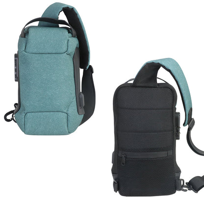 Password lock anti-theft men's bag, men's chest bag, casual all backpack, single-shoulder crossbody bag, motorcycle bag, cycling bag