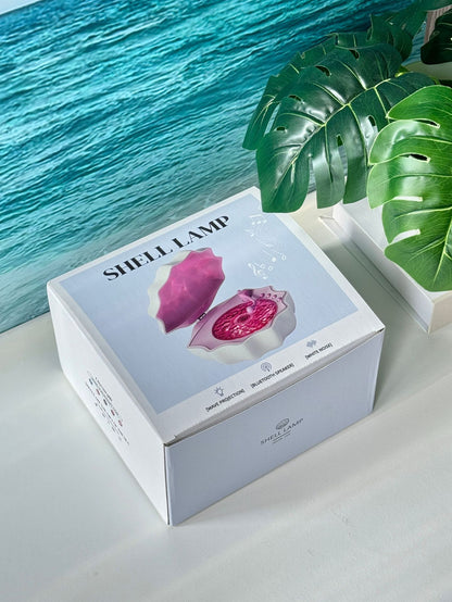 Shell lamp, corrugated Northern light projection lamp, bedroom starry sky projection atmosphere lamp, multi-functional shell lamp