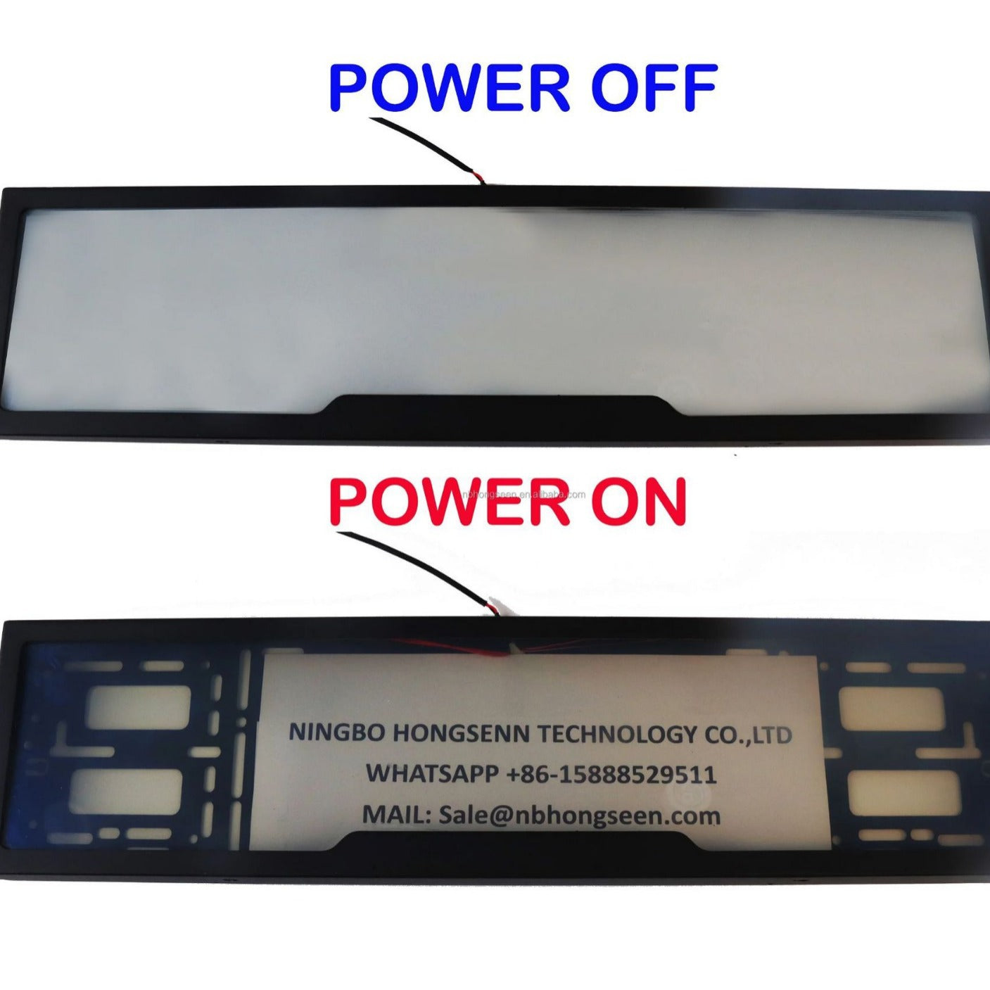 Supply license plate frame, European standard fog plate license plate frame modification, electric control license plate frame