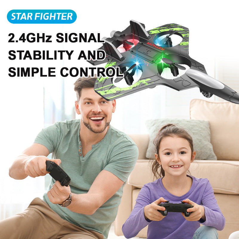 Glider, gravity-sensing, children's durable model aircraft, quadcopter, J-20 fighter jet toy