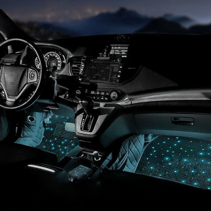 LED ambient light, full sky Star RGB illuminated floor mat, universal floor mat for car interior