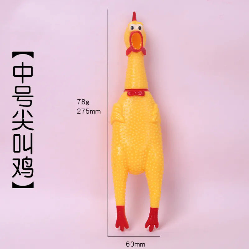 Screaming chicken, screaming despair chicken, crowing chicken, relieving boredom and stress chicken, pranking and venting chicken, pet toys