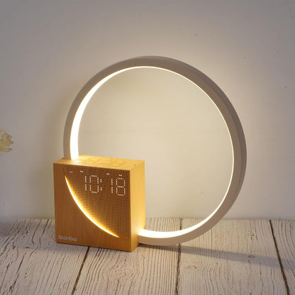 AJ300 White Noise Desk Lamp Alarm Clock, 10W charger, Touch Night light, Wake-up Light, Reading eye-protecting bedside lamp