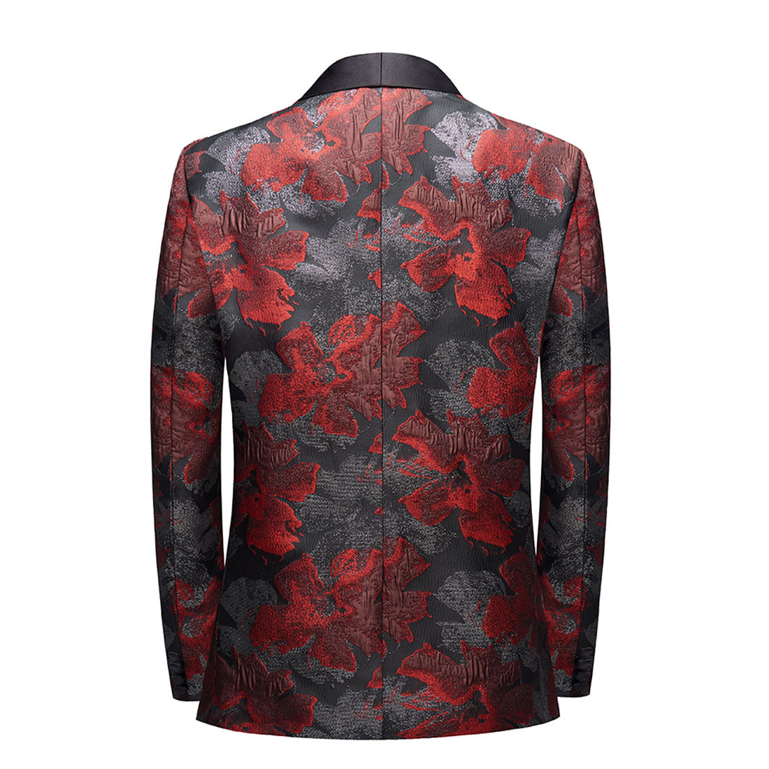 Men's Jacquard Single-Breasted Suit Jacket