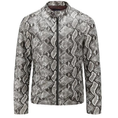 Men's Snakeskin-Print Jacket