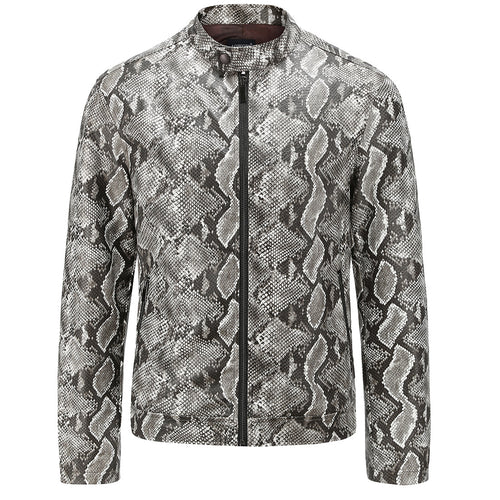 Men's Snakeskin-Print Jacket