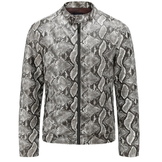 Men's Snakeskin-Print Jacket