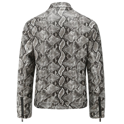 Men's Snakeskin-Print Jacket