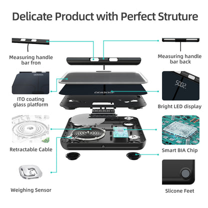 Professional eight-electrode body fat scale, intelligent APP weight scale, dual-frequency precise electronic scale