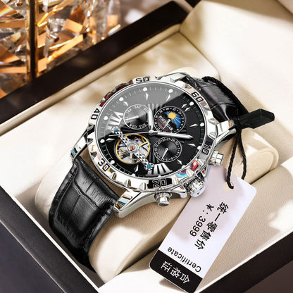 Swiss men's watch, high-end anti-luminous automatic mechanical watch tourbillon, business student