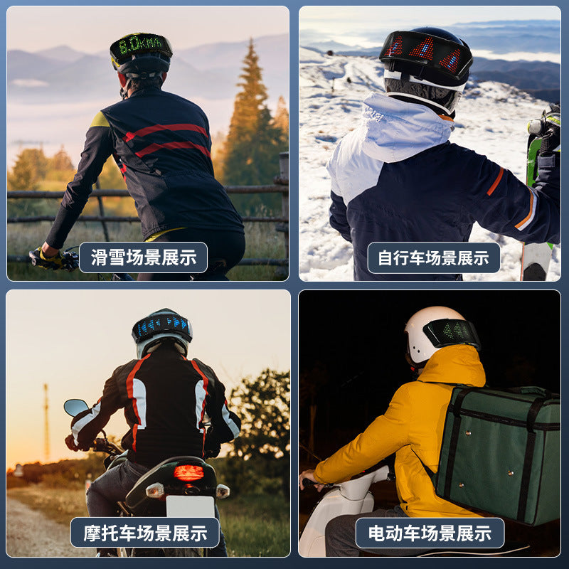 Helmet display LED customible editing sensing cycling motorcycle light helmet screen bicycle motorcycle