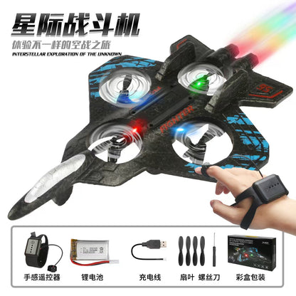 Children's remote-controlled fighter jets, remote-controlled aircraft, charging, shock-resistant model aircraft, gliders, boys