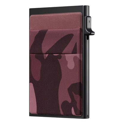 Men's ultra-thin RFID protective wallet card holder aluminum side-pushing card box