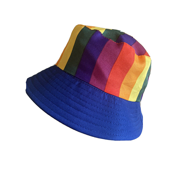 Pride Rainbow Flag Fisherman Hat - LGBT Sunshade Bucket Hat