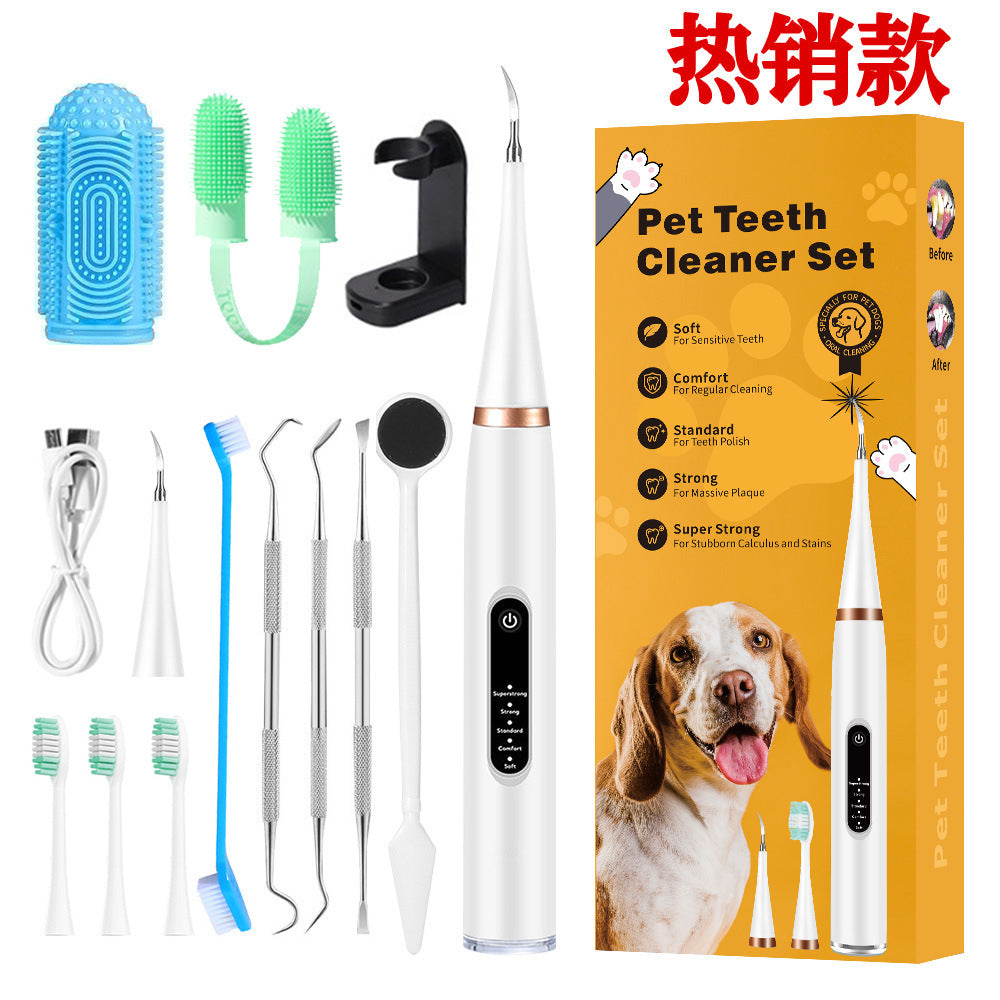 Dog cleaner,  remover, pet beauty ultrasonic electric washing trument, cat tooth cleaning