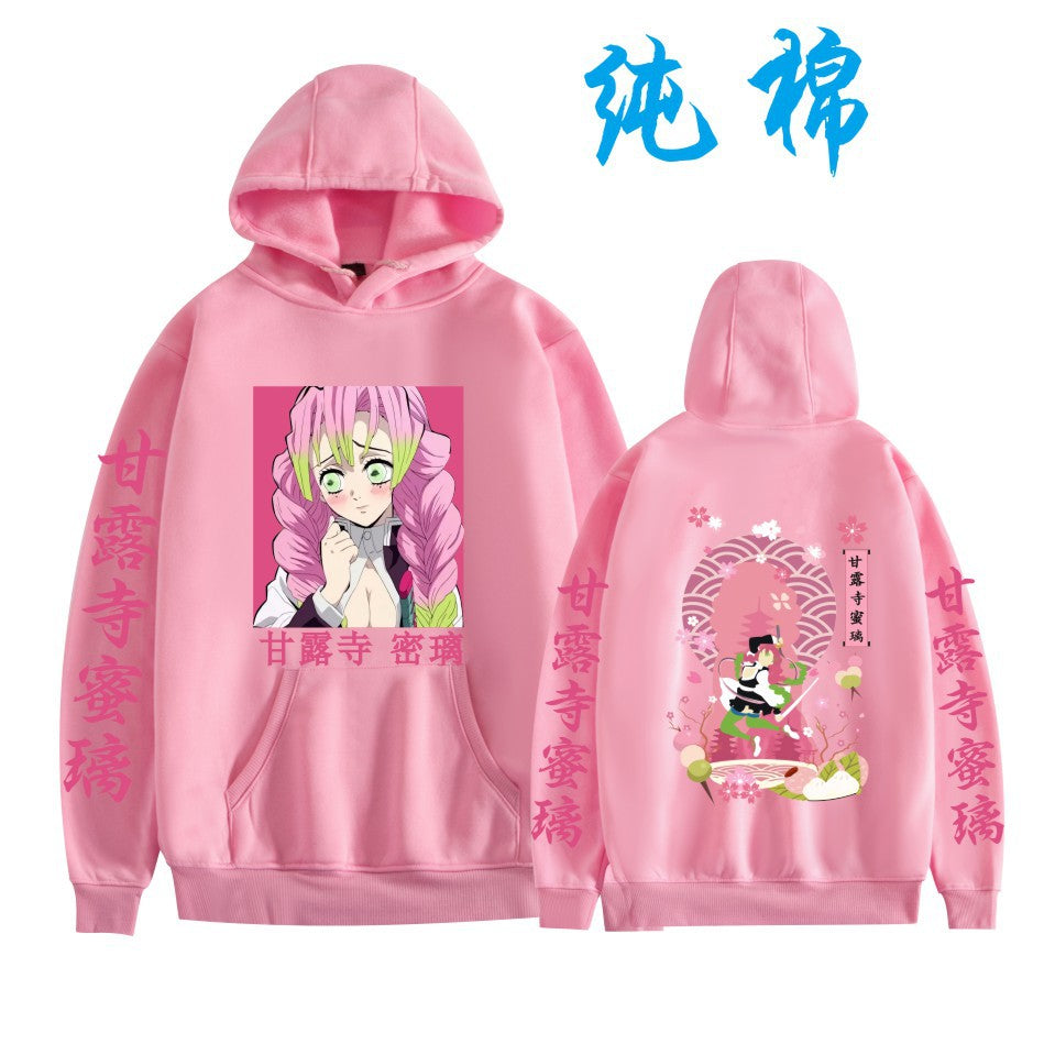 Demon Slayer Hoodie - Anime Print Couple's Pullover with Hood