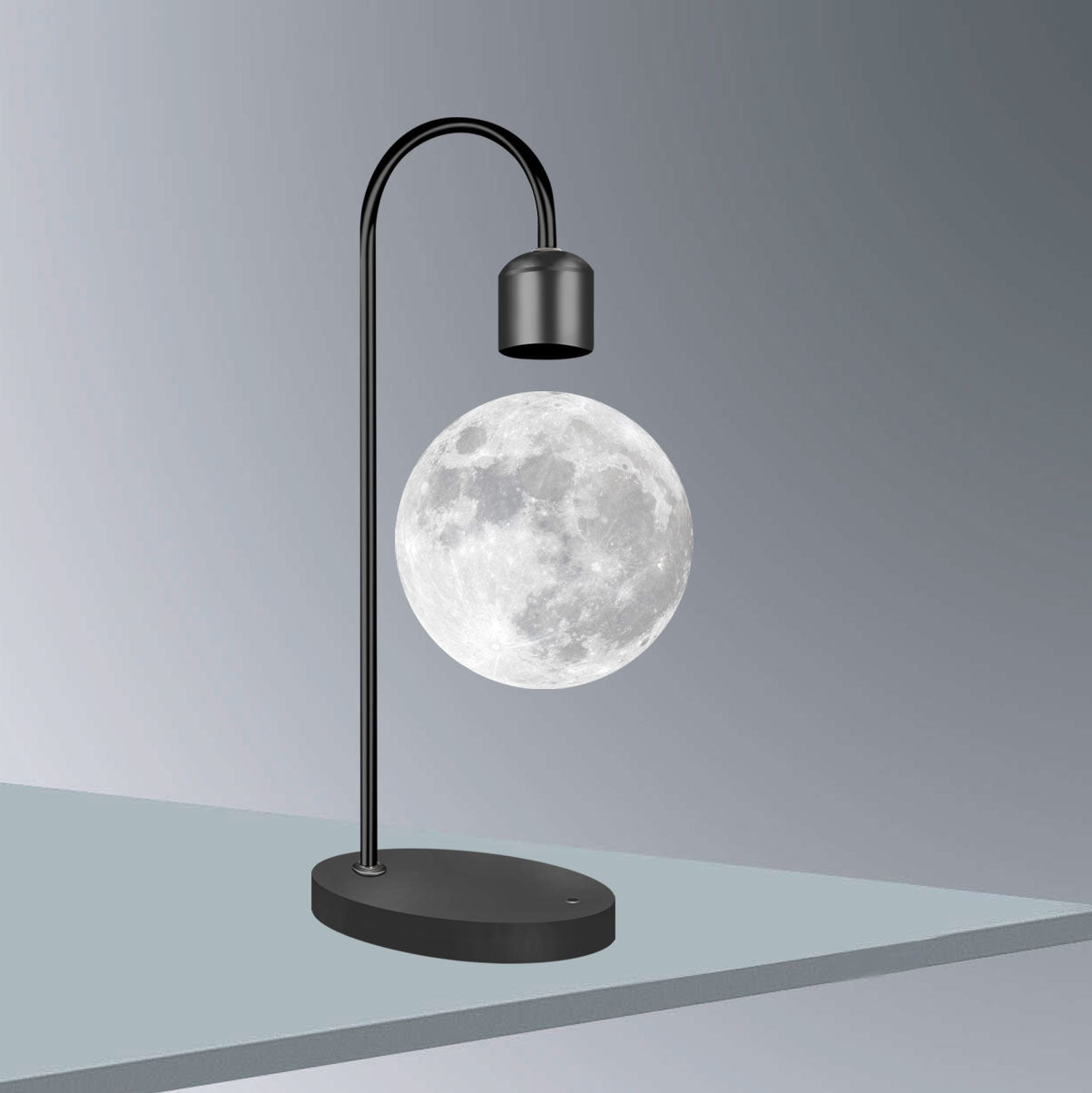 Floating moon lamp, seamless integrated printing, floating moon table lamp, home decoration item, LED night light