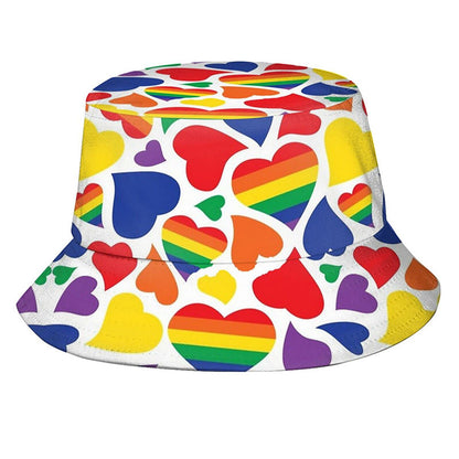 Pride Rainbow Flag Fisherman Hat - LGBT Sunshade Bucket Hat