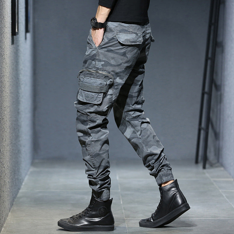 Men's Slim Fit Camouflage Cargo Pants - Military Style